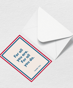 Thank You For All You Do Greeting Card